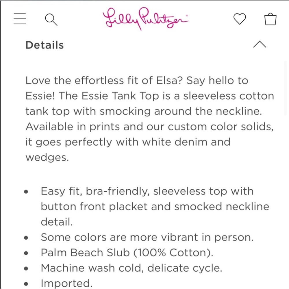 Lilly Pulitzer Essie Tank Top - XS - Picture 6 of 7